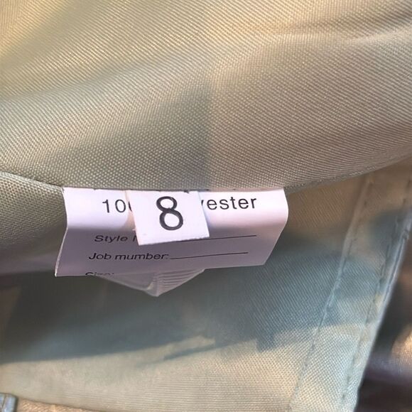 Women’s Light Green Prom Formal Dress Criss Cross Straps Leg Slit Size 8 NWOT - Picture 9 of 12